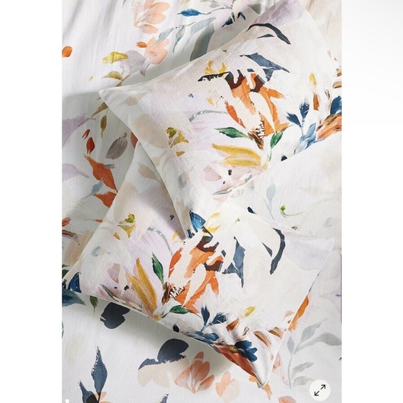 Anthropologie Briony Sham Floral Standard Sham 20” x 26” NEW - Picture 1 of 8
